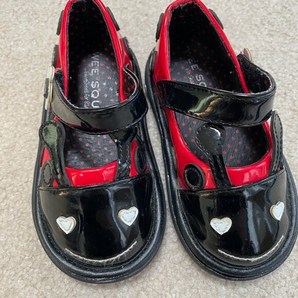 Wee Squeak Lady Bug Shoes Size 7 Baby Toddler FREE Clothing ! Back To School - Picture 1 of 4
